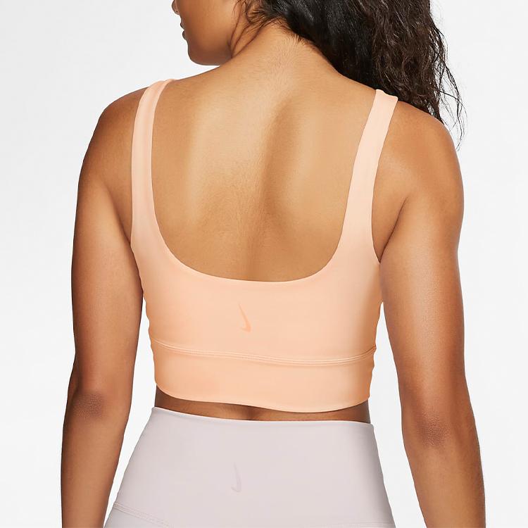 Nike Yoga Luxe короткий топ жилет женский топ розовый оранжевый CV0577-734
