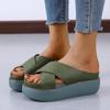 Women Slippers Soft Leather Wedges Shoes Woman Summer Sandals Beach Flip Flops New Platform Sandalias Mujer Wedge Heels Sandals