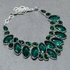 Lab Created Apatite Chrome Diopside Necklace 18" Adjustable Chain Gemstone Gifts
