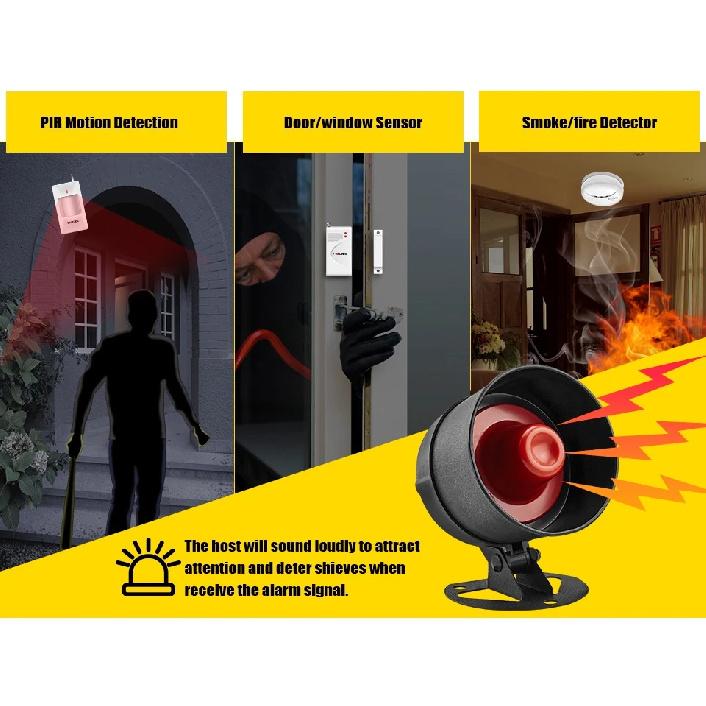 Fuers DIY WIFI Tuya Alarm System Siren Speaker Loudly Sound Home Alarm System Wireless Detector Security Smart Control