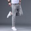 Spring and Summer Thin Men's Jeans Slim and Straight 9-point Pants