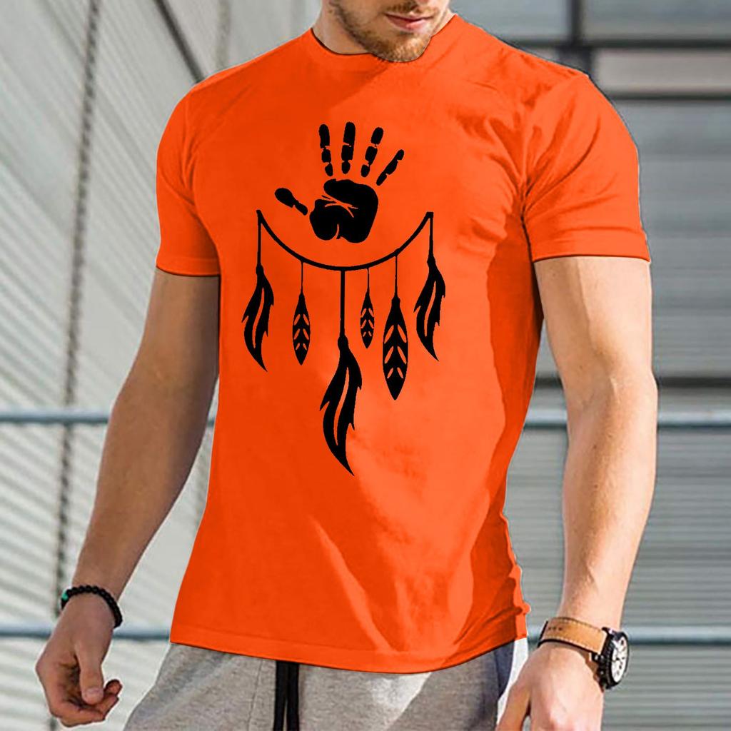 European and American men's trend simple style 3D digital printing short-sleeved T blood, can be sent on behalf of one piece