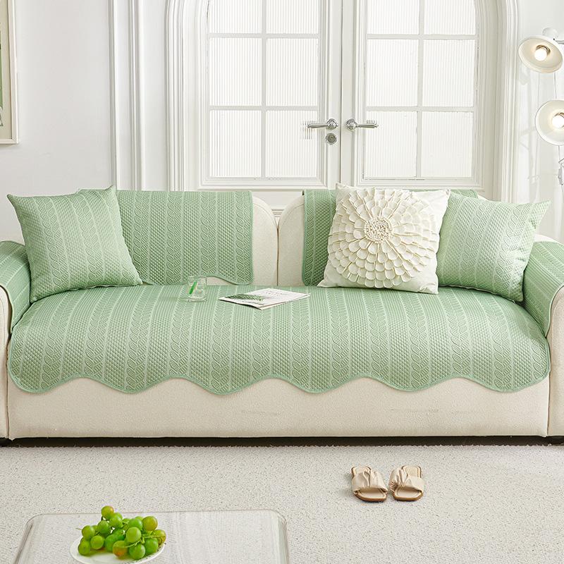 French Cream Wind New Summer Sofa Cushion Universal Fixed Sofa Cover Cloth Special-Shaped Sofa Cushion