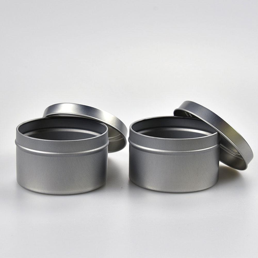Серебряные банки для свечей Изготовление свечей Металлическая коробка Пустые банки с металлическими крышками Цилиндрический контейнер для свечей Хранение ювелирных изделий Подарки на день рождения своими руками
