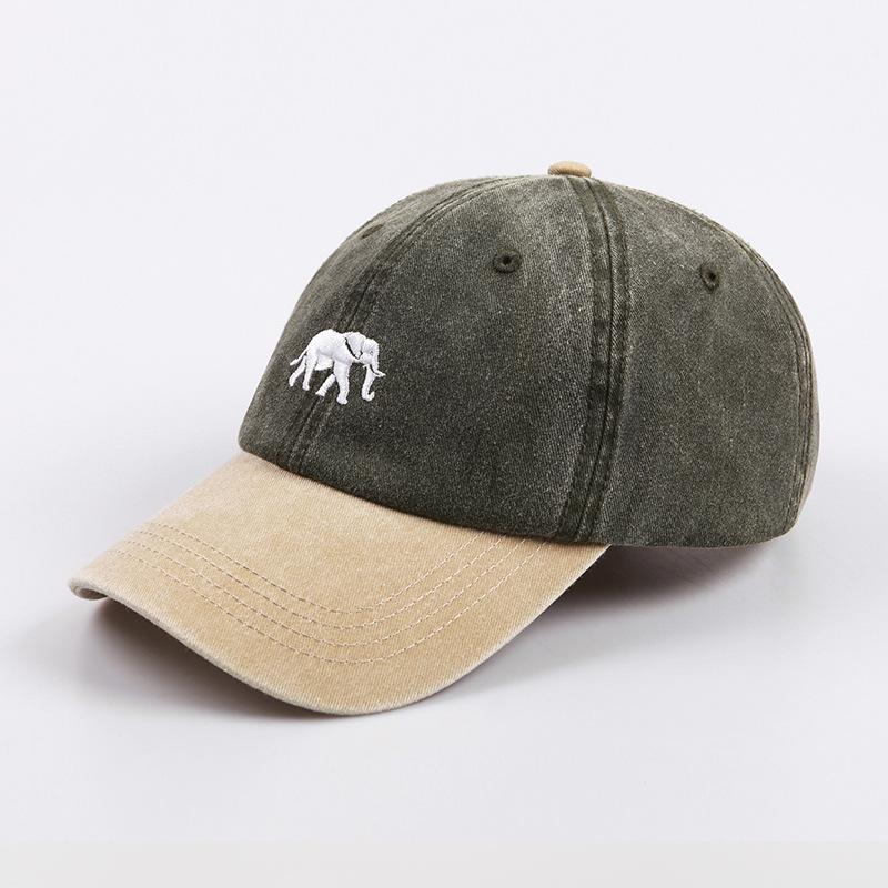 Серо-зеленая бейсболка в корейском варианте женской весенне-летней кепки-босоножки с козырьком и вышитыми буквами