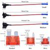 3X 12V Car Blade Fuse Holder Add A Circuit TAP Adapter Micro Mini Standard ATM APM Auto Fuses 10 AMP Car Truck Van SUV Fuse Wire