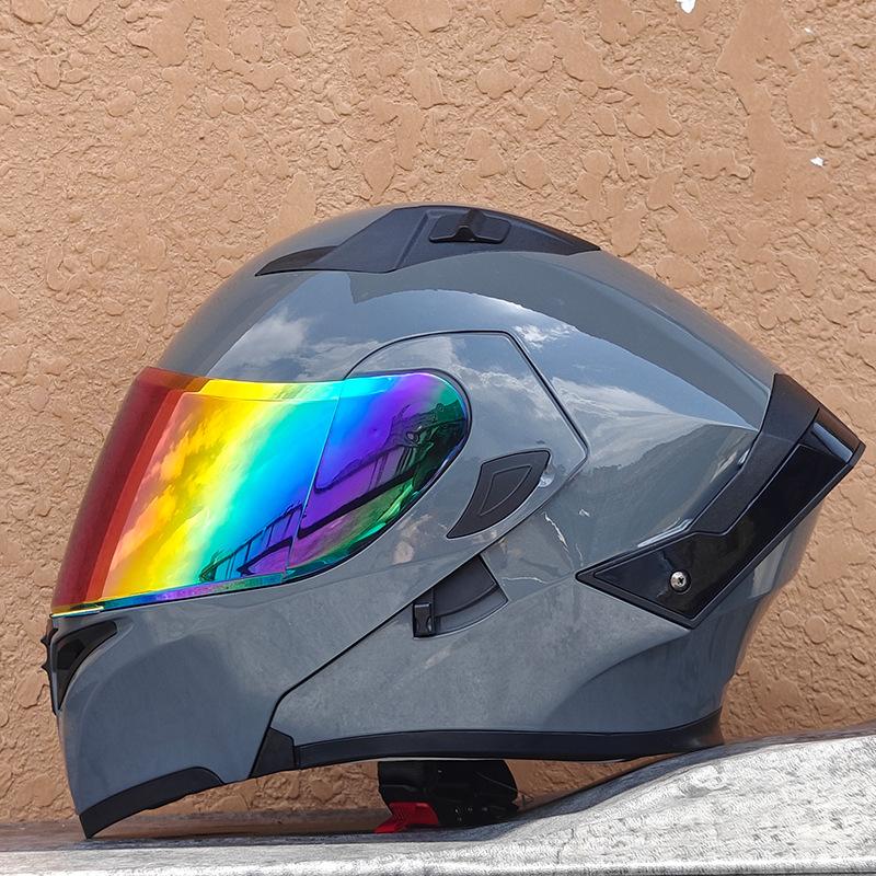 New Motorcycle Helmet Men's Face Helmet Women's Locomotive Full Helmet Summer Double Lens Universal In All Seasons