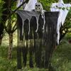 1pcs Halloween Skull Pendant with Gauze and Indoor and Outdoor Props for Haunted House Door Decoration.
