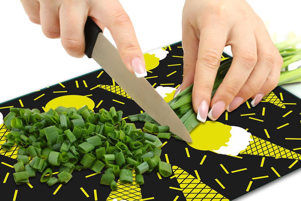 GLASS PLATE CUTTING BOARD 52x40 PATTERN