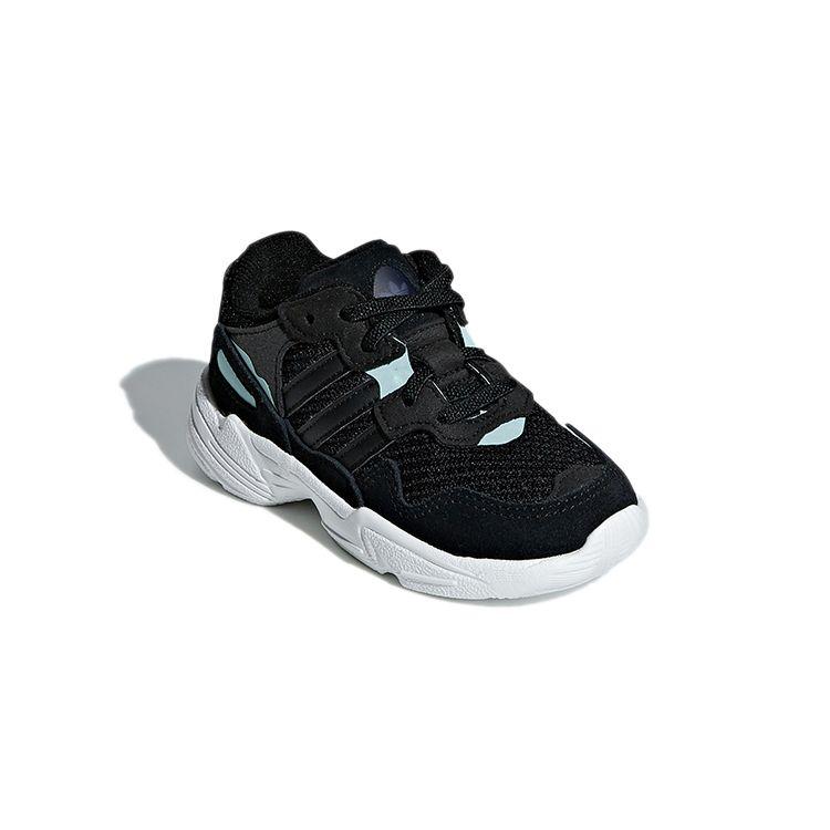 Adidas Originals Yung-96 El Comfortable Breathable Non-Slip Durable Low-Top Walking Shoes Baby Sneaker Black F34286