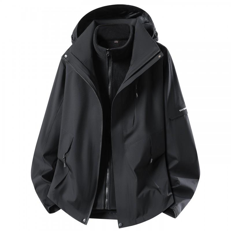 Unisex 3-in-1 Waterproof Windproof Insulated Outdoor Jacket With Removable Fleece Liner Hiking Camping Cycling
