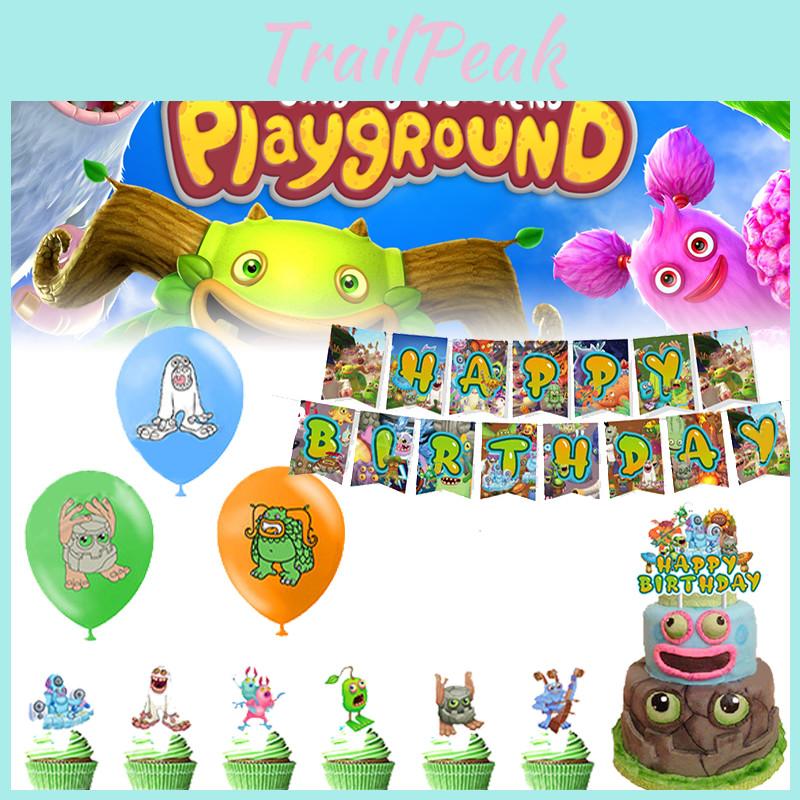 My Monster Singing Theme Birthday Banner Balloon Party Supplies Decorations Set