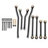 8PCS RC Wheelbase Link Rod Copper Aluminum Alloy RC Chassis Linkage Pull Rod for HOBBYPLUS 1 18 4WD CP18P RC Cars Black