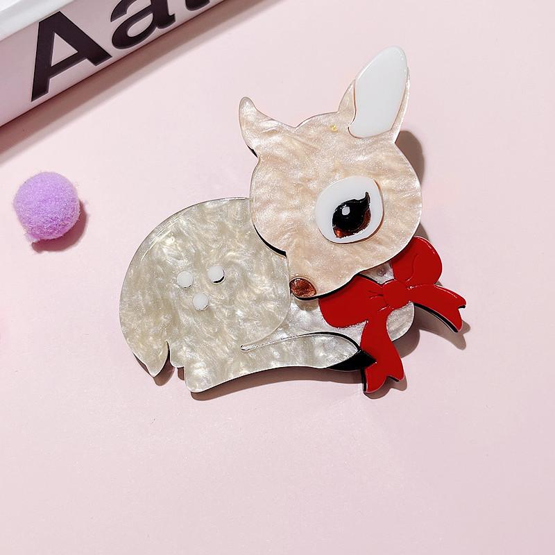 Deer Brooch Clip Fashionable Acrylic Animal Corsage Bag Accessories