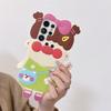 Забавный 3D Мультяшный Чехол-Копилка Девочка для SamSung Galaxy S26 Ultra S25 S23 A57 A56 Мягкий Силиконовый Девичий Защитный Чехол