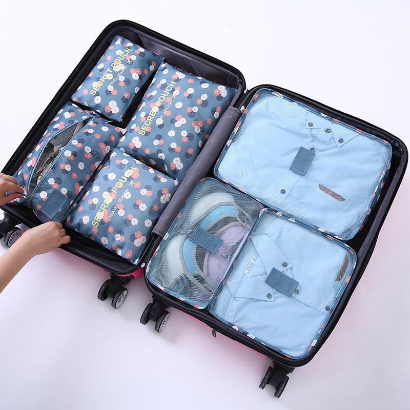 Travel Storage Bag Seven-Piece Set Clothes Sorting Organizer Bag Suitcase Clothing Packing Storage Bag
