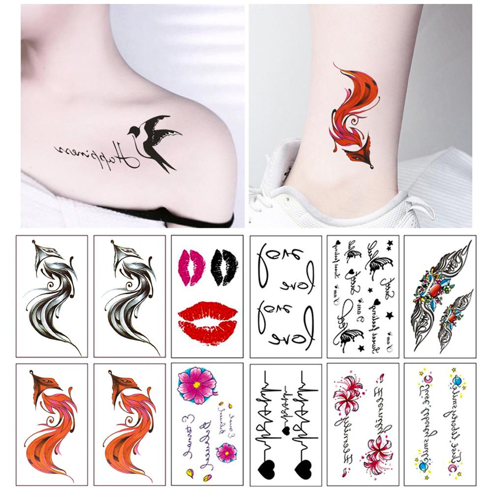 30Pcs/set Simulation Herb Waterproof Tattoos Stickers Fake Tatto Body Stickers Temporary Tattoos