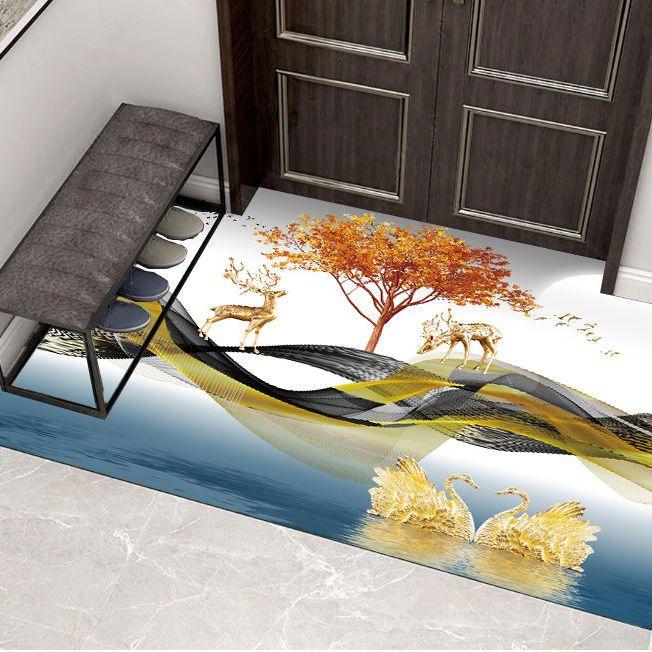 Входной коврик Напольные коврики Нескользящая основа Резиновый Приветственный придверный коврик Коврик для ванной комнаты Кухонный коврик