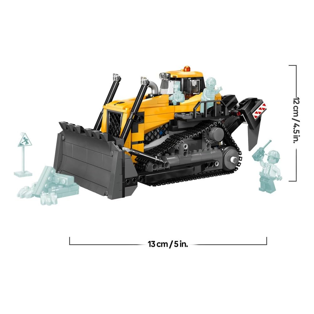 LEGO City Yellow Bulldozer Toy Building Set for Kids Ages 8-10 Construction Vehicle Block Playset