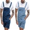 Men's Summer Street Trend Cargo Pants High Waist Men's Suspender Denim Shorts