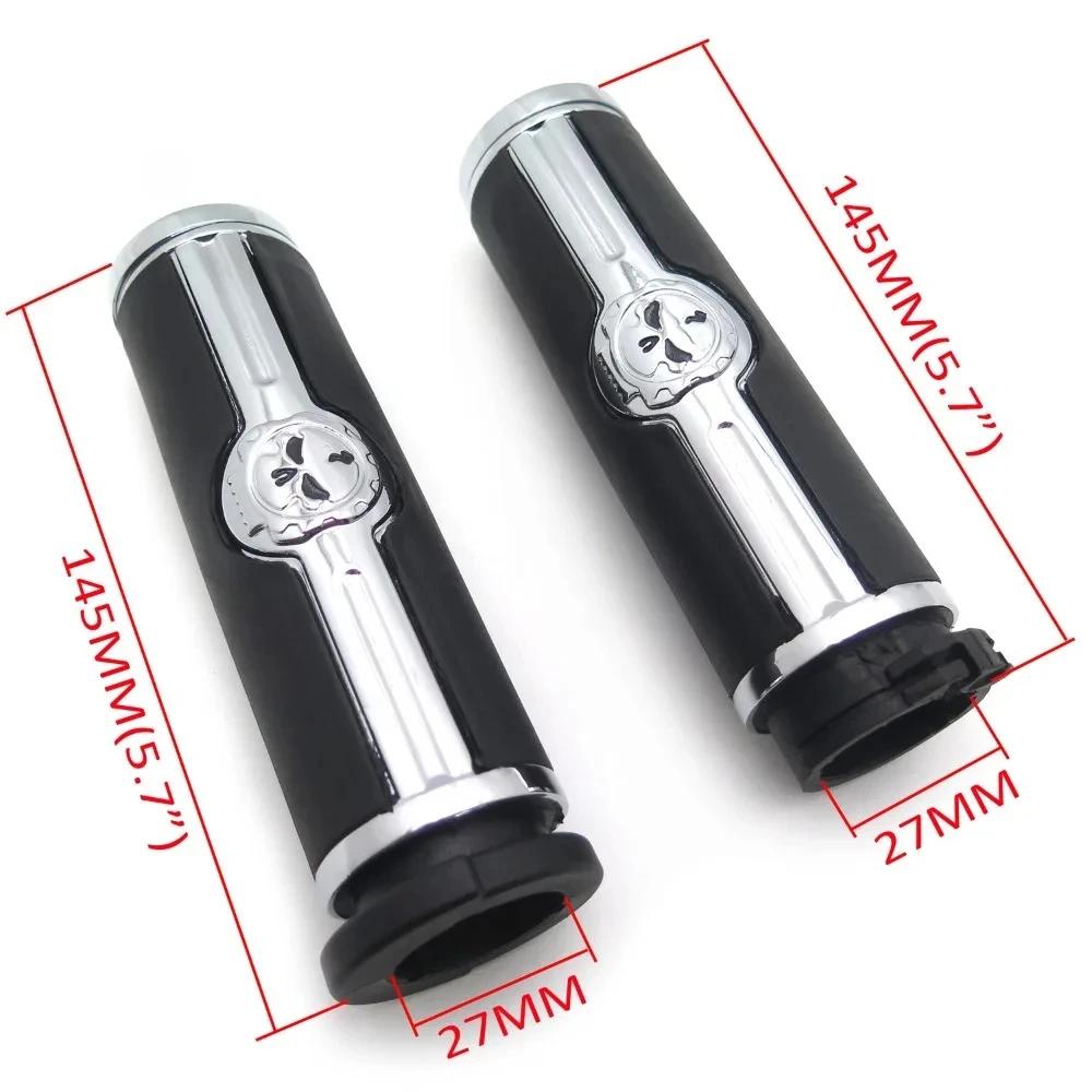 Motorcycle Accessories Skull 1" Mechanical Hand Grips For Harley Davidson 1996-Later VRSC XL XR Dyna Softail YAMAHA Kawasaki