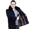 Мужское зимнее шерстяное пальто: Плотный велюр, хлопковая подкладка, идеально подходит для пап и пожилых