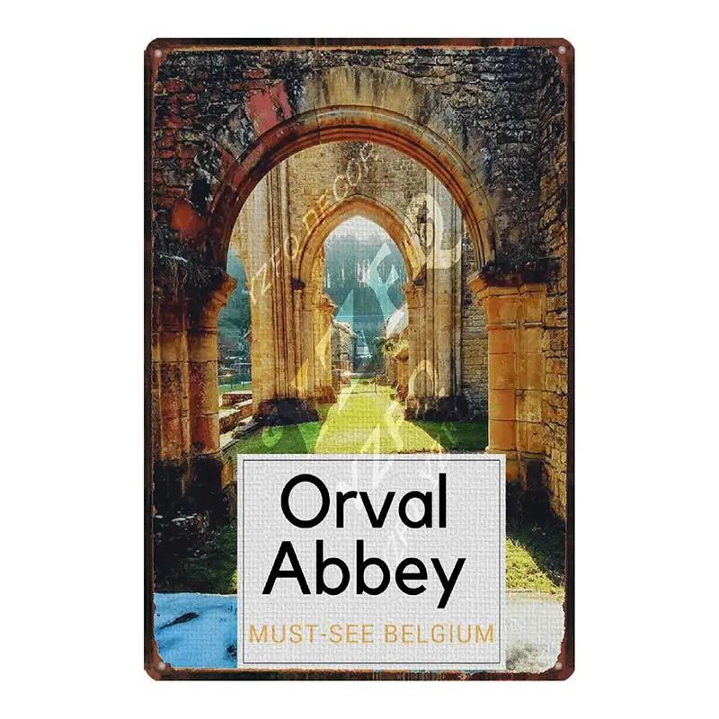 Belgian Beer Orval  Metal Tin Signs Retro Shabby Chi Plates For Wall Bar Home Pub Art Kitchen Coffee  Decor 30X20CM DU-8523B