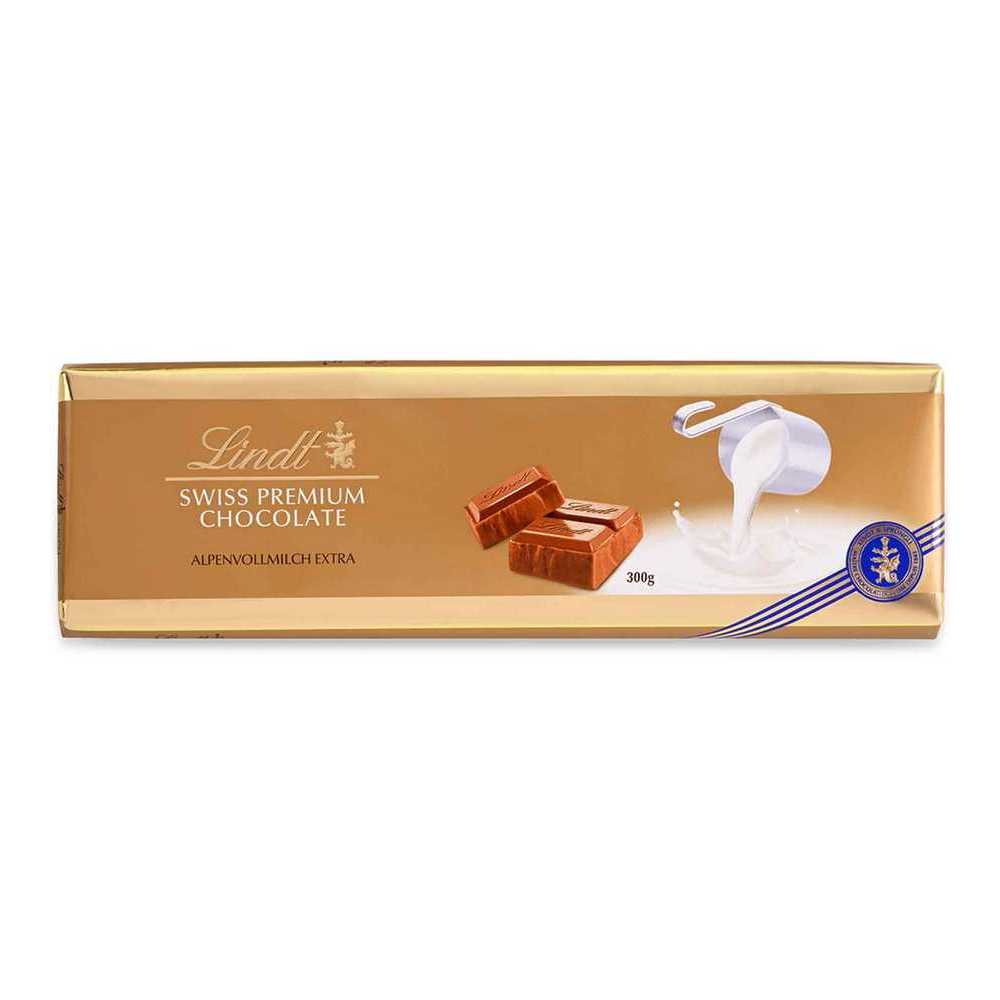 Lindt Swiss Premium Chocolate Bar Extra Milk 300G