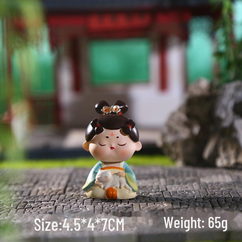 Креативный держатель для телефона в стиле династии Тан: Изысканный орнамент из смолы