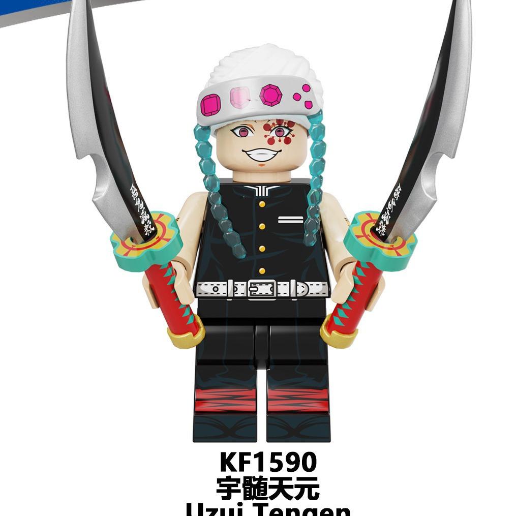 Kf6146 Ghost Exterminating Blade Building Block Miniature Small Particles Spliced Toy Bags Can Be Selected