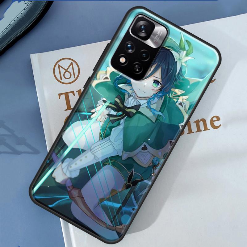 Чехол Genshin Impact Венти для Xiaomi Redmi Note 13 12 11 9 10 14 Pro 9S 10S 11S 12S Redmi 14C 10C 12C 13C