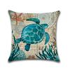 Octopus Sea Turtle Whale Sea Horse Cushion Cover Throw Pillow Case Sofa Decor