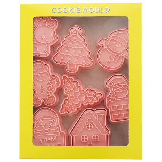 8 шт./компл. рождественские тематические формочки для печенья, чулок снеговика, Санта-Клауса, форма для печенья в форме рождественской елки, инструмент для выпечки