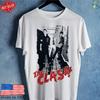 Футболка с принтом группы The Clash Панк-рок Винтажный стиль Графическая футболка Унисекс Унисекс Футболка
