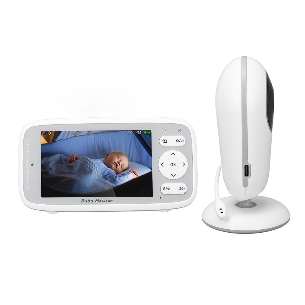 Infant Camera with 4 Inch LCD Screen 1MP Wireless Two Way Talk Lullaby Night Vision Temperature Surv