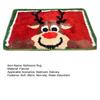 Christmas Bathroom Rug Xmas Snowflake Door Mat Flannel Floor Mat Absorbent Non-Slip Bath Mat for Xmas Home Decor