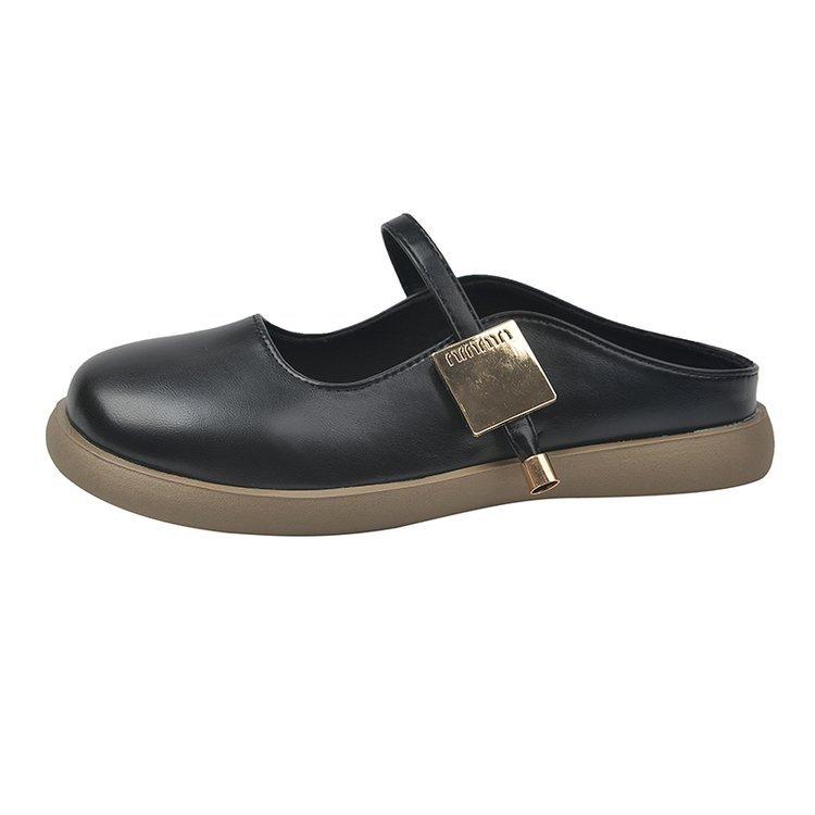 Baotou Half Slippers Women's Outer Wear 2025 New Summer Temperament with Skirt Soft Flat Bottom Pregnant Women Pedal Cool Slippers