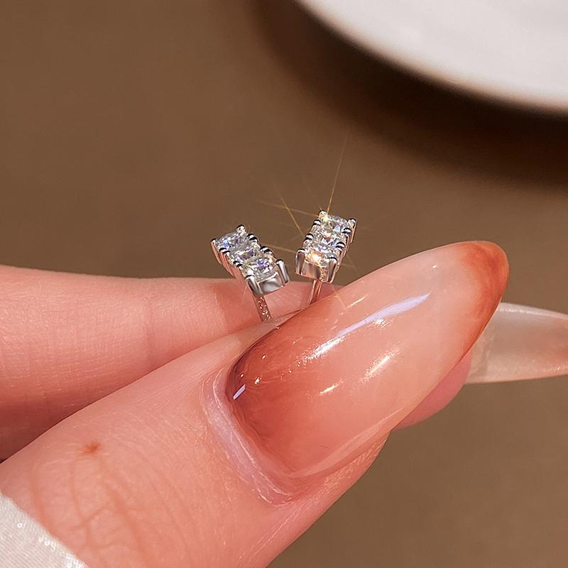 Серебряные серьги S925 с муассанитом 0.1 карата, персональные, для женщин, помолвочные, свадебные, ювелирные изделия высокого качества