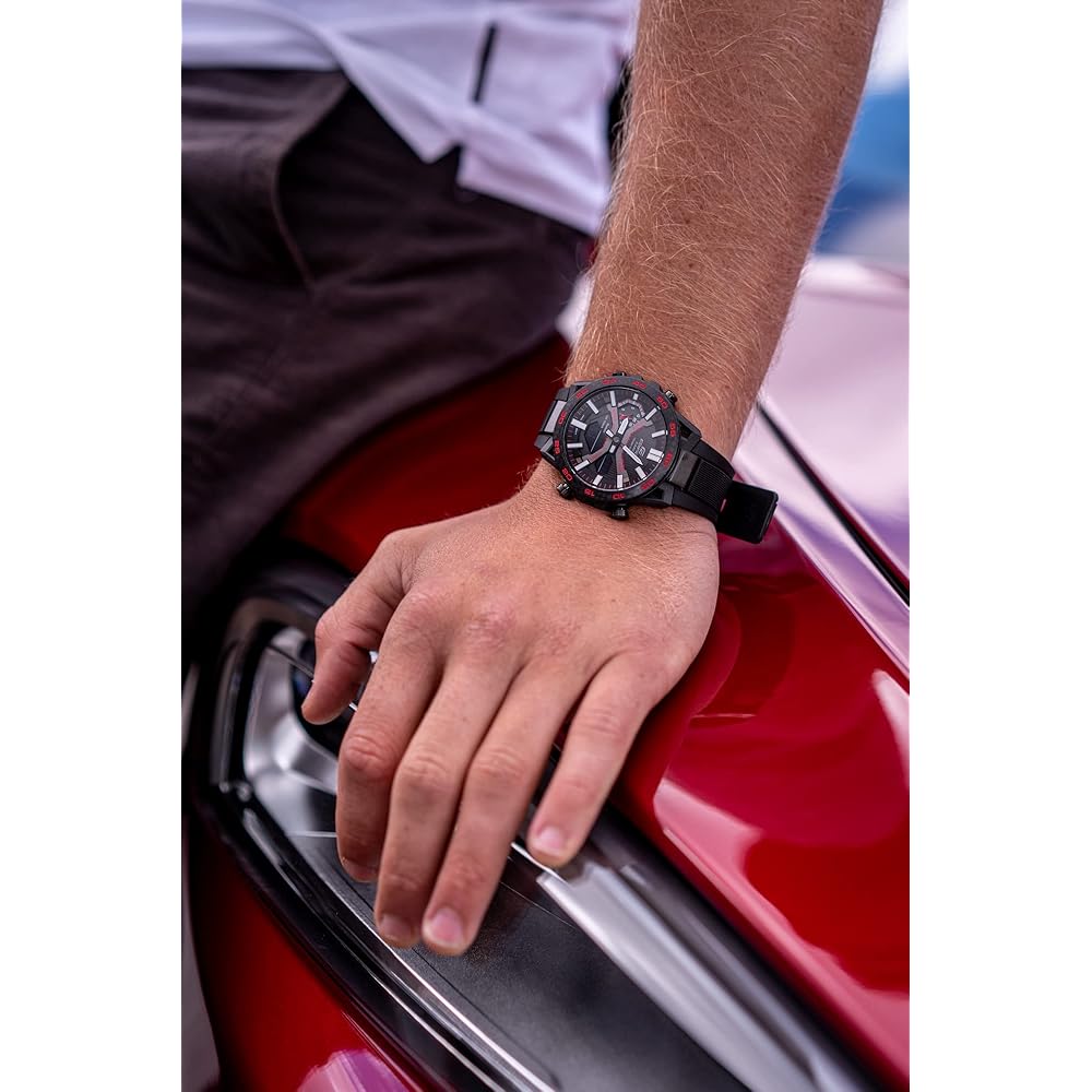 Мужские часы Casio Edifice ECB-2000YPB-1AJF с питанием от солнечной батареи и Bluetooth, Черная нержавеющая сталь, Водонепроницаемость 200 м
