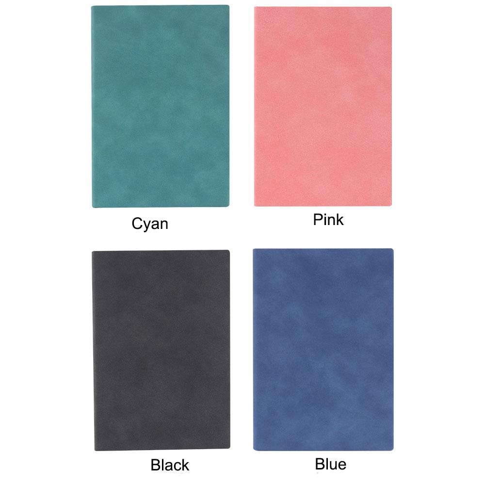 A5/A6 Soft Leather Diary Notebook Horizontal/Blank/Checkered Notebook Classroom Pocket 200pages Notebook