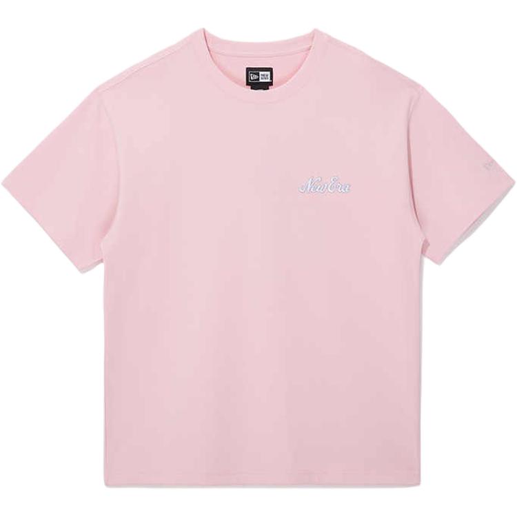 New Era SS25 Простая футболка с рисунком на спине, свободного кроя, с круглым вырезом, с коротким рукавом, унисекс, топ 14529246