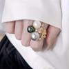 Французская мода барокко ретро жемчужное кольцо женское нишевое дизайн легкое роскошное высококлассное темпераментное кольцо на указательный палец