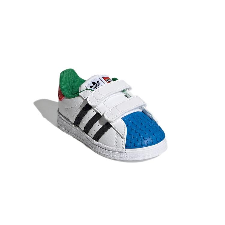 (ТД) adidas LEGO x Superstar CF I 'Белый Красный Синий' Для Малышей H03969