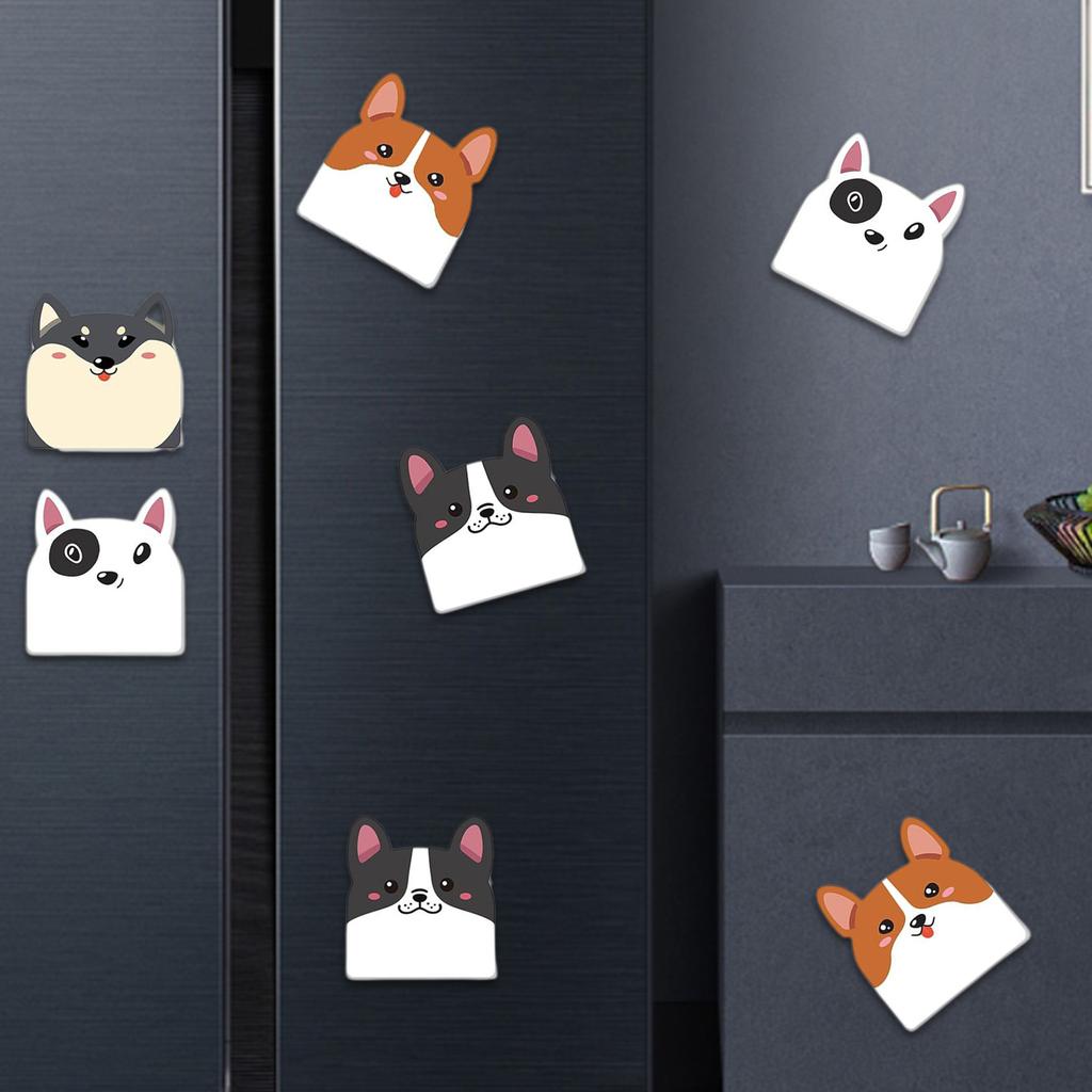 12x записок-липучек с животными, маленькие блокноты, стикеры-липучки с изображением собак из мультфильмов, школьные канцелярские принадлежности для студентов