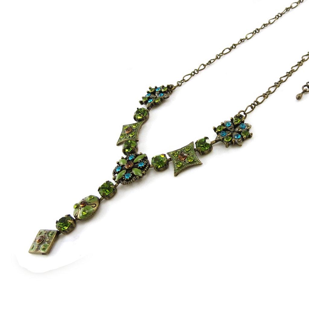 Les Trésors De Lily [E5708] — Зеленое дизайнерское колье «Clèves»