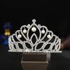 Bridal Crown Claw Chain Rhinestones Crown Dance Suit Dinner Accessories Birthday Party Adult Children Hair Comb Headband