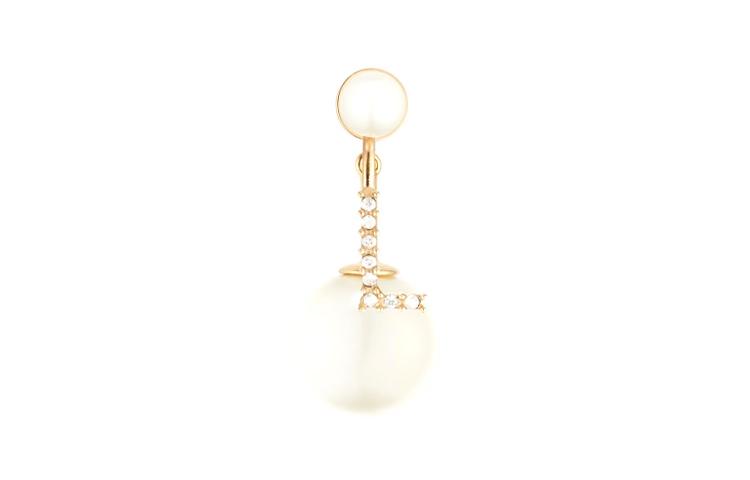 Dior Серьги из смолы, металла, искусственного хрусталя для женщин E1021ABCCY-D301