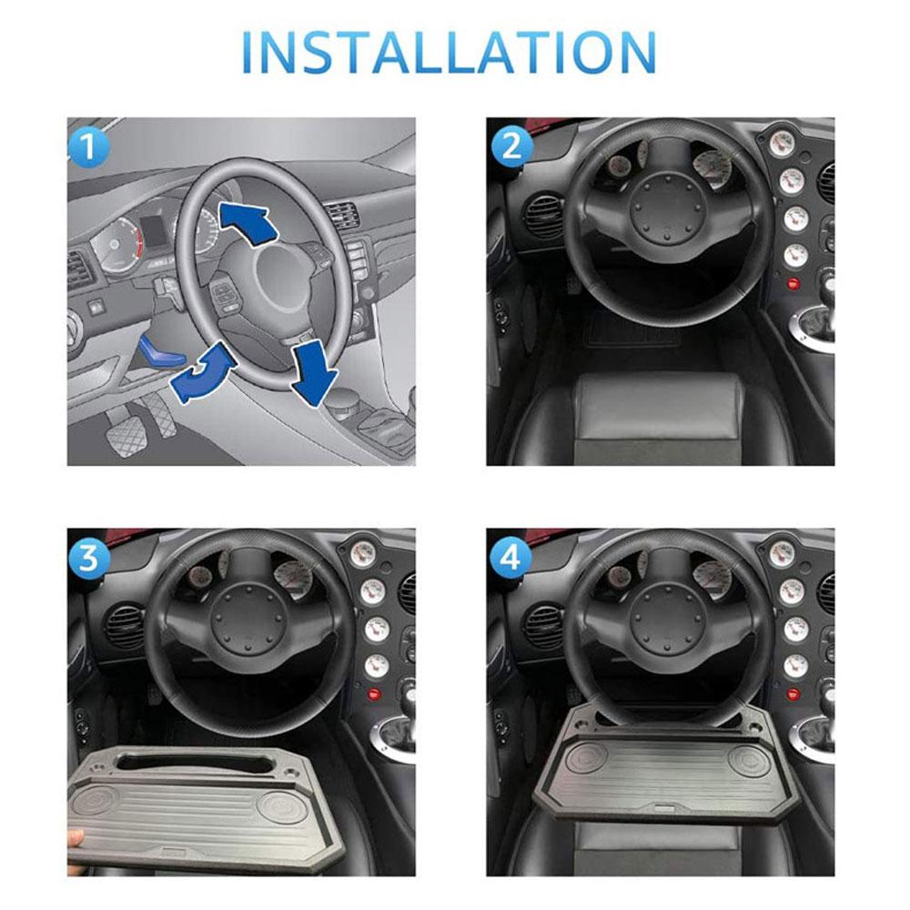 Universal Car Table Steering Wheel Eat Work Cart Drink Coffee Goods Holder Tray Car Laptop Computer Desk Stand Seat