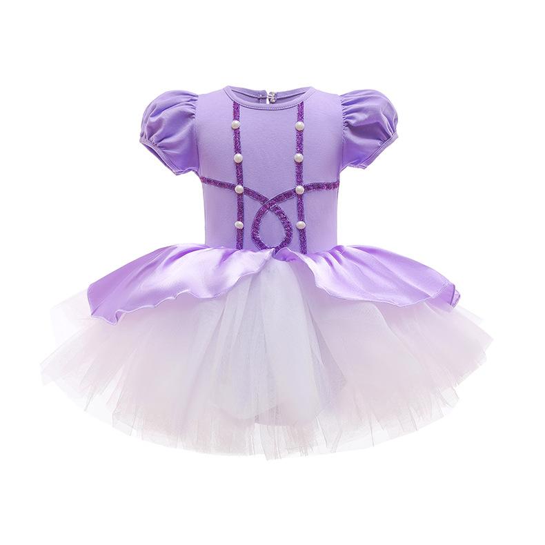 Round Yuan Girl Ballet Practice Dress Party Fancy TUTU Dress Elsa Anna Belle Alice Colorful Clothes Baby Girl Party Costumes