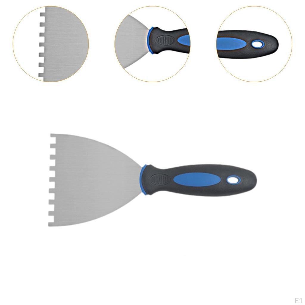 Notch Trowel Tile Construction Hand Tools with Grip Handle for Decals Masonry